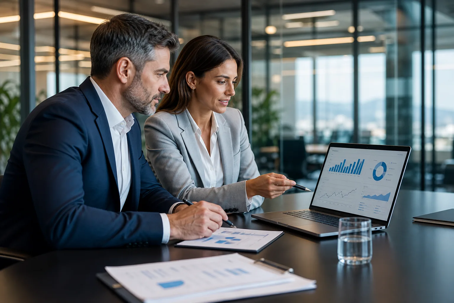 Finance leaders reviewing fleet lease costs and analytics